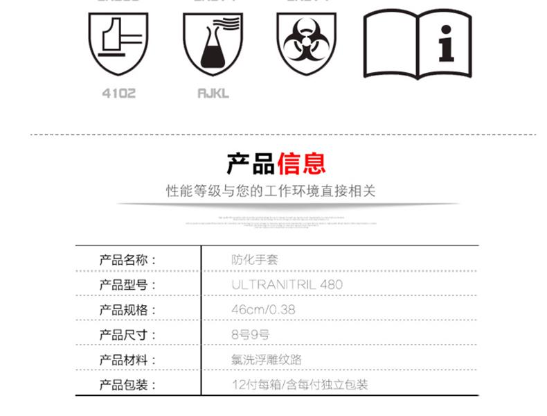 MAPA Ultranitril480-8丁腈氯洗防化手套圖片4
