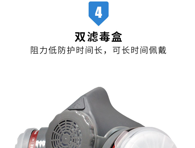 思創ST-M60G-1B硅膠半面罩防毒面具圖片9