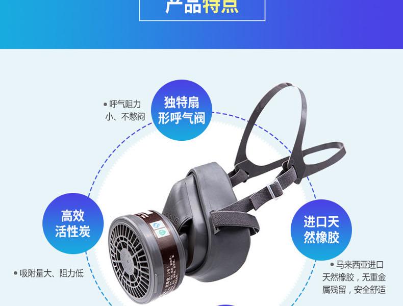 思創ST-FDT透明橡膠半面罩防毒面具圖片4