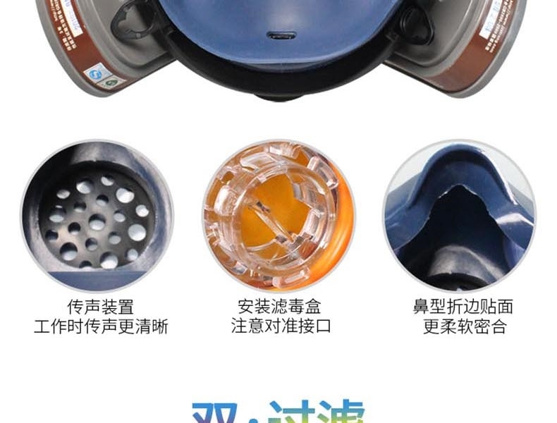 思創ST-S100X-1橡膠球面防毒面具圖片5