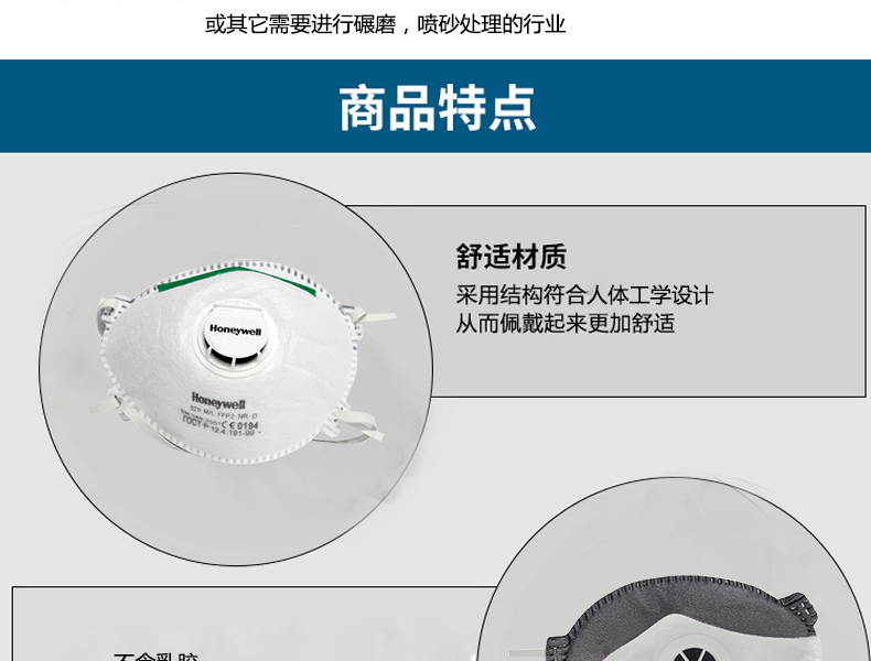 霍尼韋爾1005586 FFP2防毒口罩圖片3