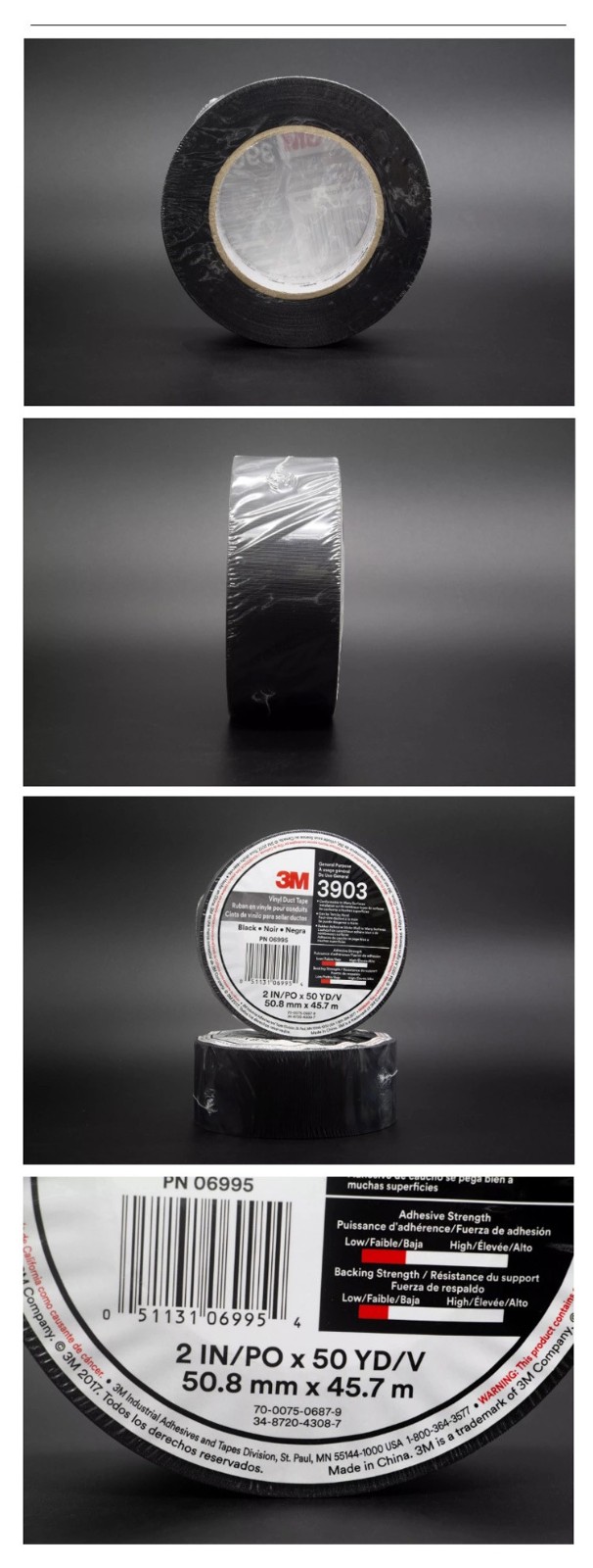 3M 3903黑色布基膠帶圖片4