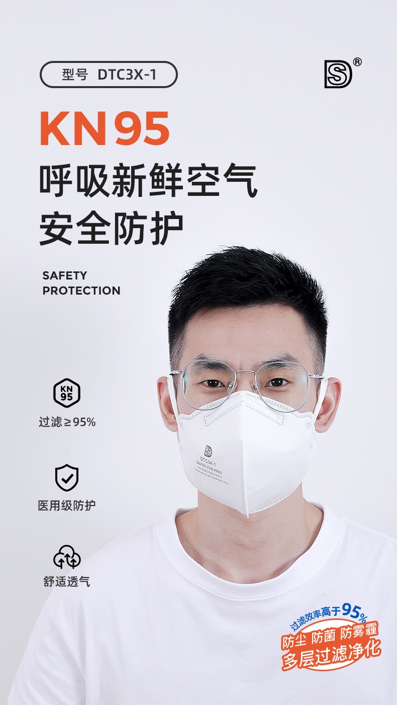 大勝DTC3X-1 KN95防塵口罩圖片1