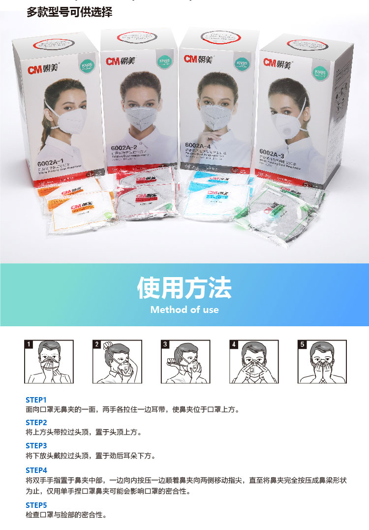 朝美6002A-2 KN95防塵口罩圖片9