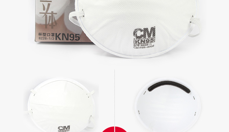 朝美8228-1 KN95杯型防塵口罩圖片2