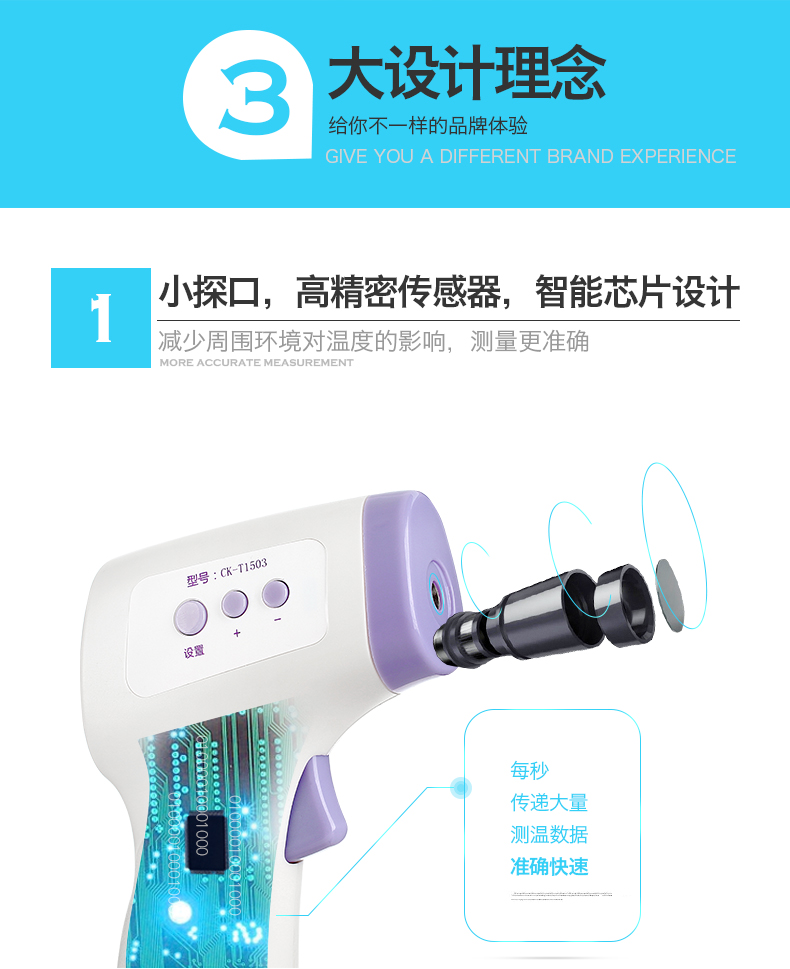 長(zhǎng)坤CK-T1501非接觸式紅外體溫計(jì)圖片4