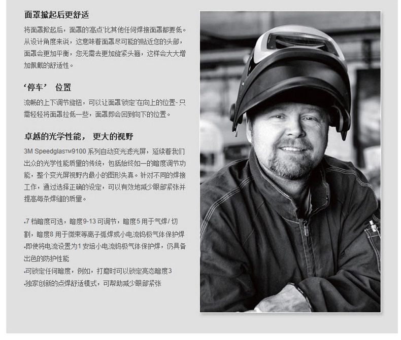 3M541805 9100V FX自動(dòng)變光焊接面罩圖片5