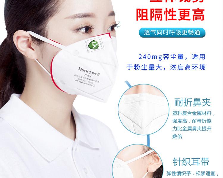 Honeywell霍尼韋爾H1009301 H9301 KN95折疊式耳帶式環保裝防塵口罩圖片3