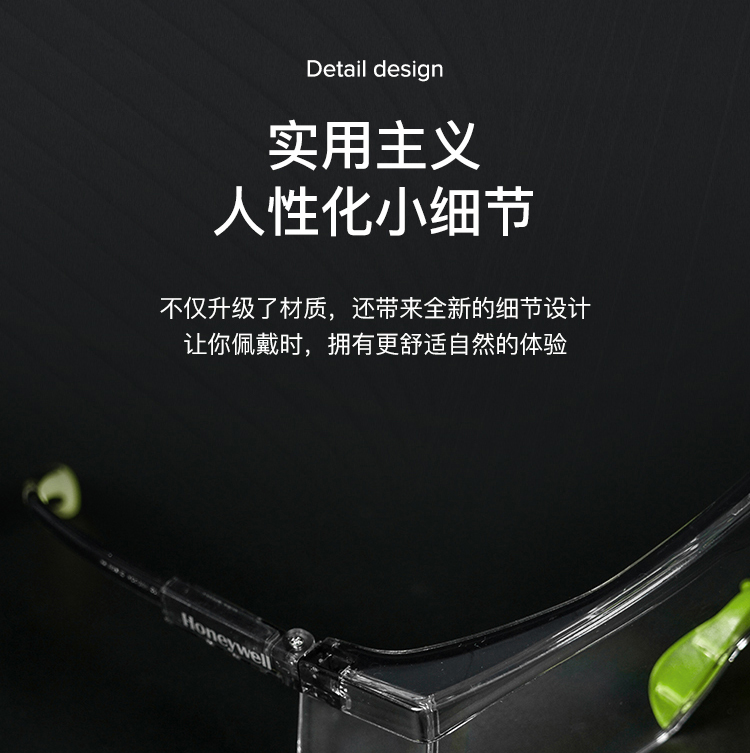 Honeywell霍尼韋爾100510S200A plus透明鏡片灰色鏡框防刮擦防護(hù)眼鏡圖12