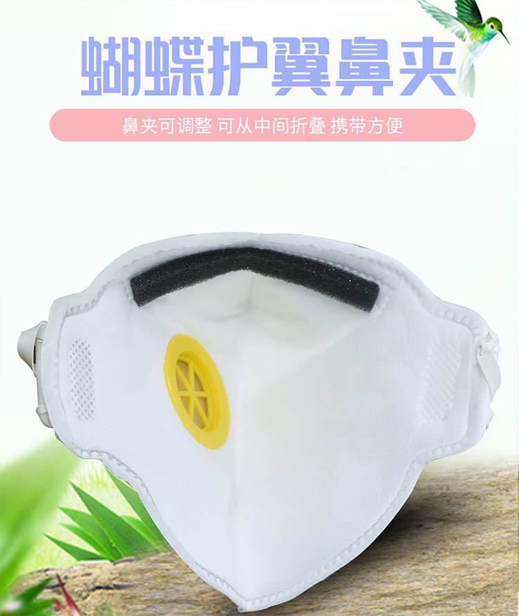 代爾塔104022FFP2級無紡布帶閥防塵口罩圖片5