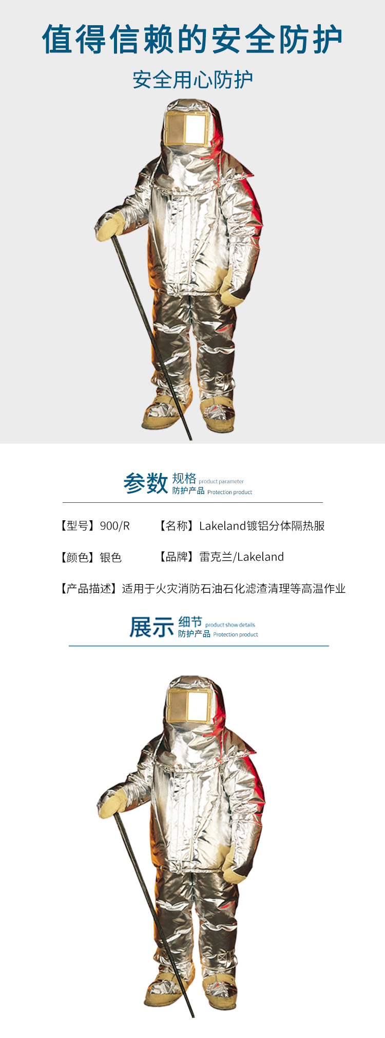 雷克蘭900/R進入式高溫隔熱服圖片