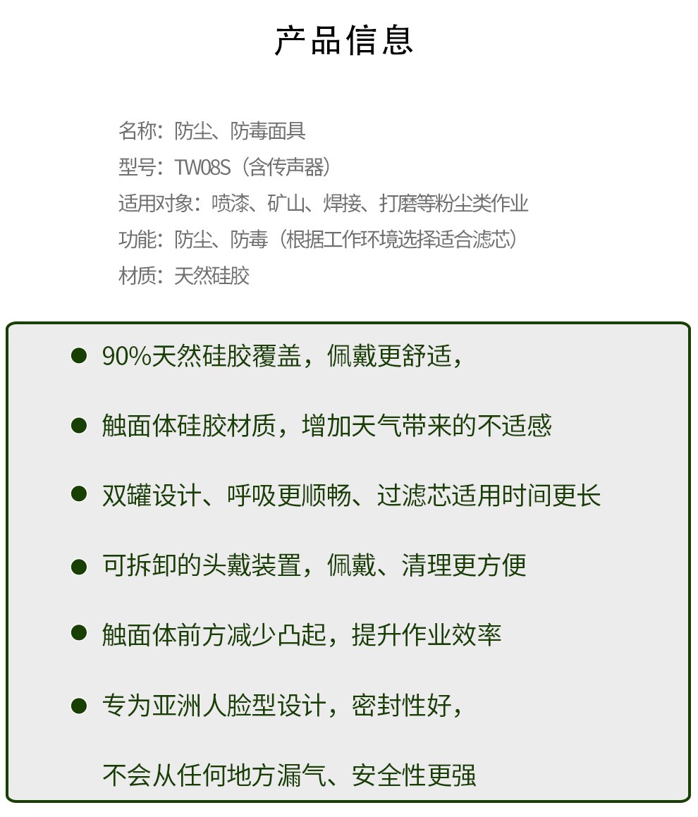 重松TW08S防塵防毒面具圖4