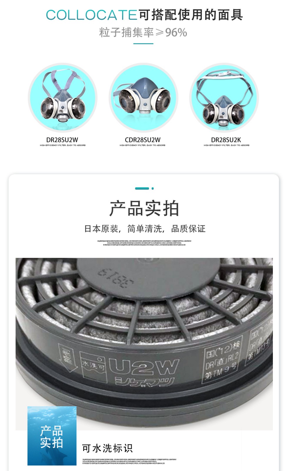 重松U2W濾毒盒圖7