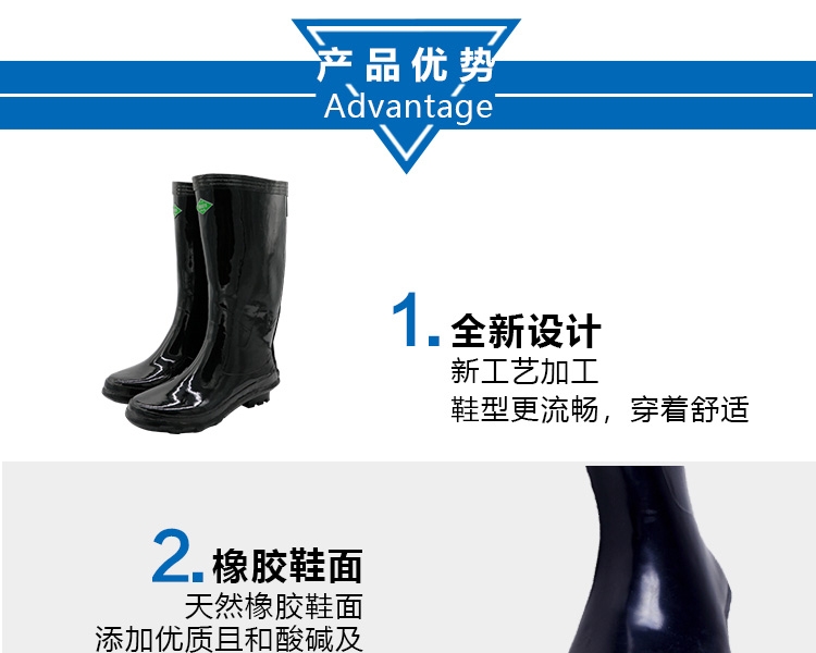 雙安BX005（S）耐酸堿膠靴圖3