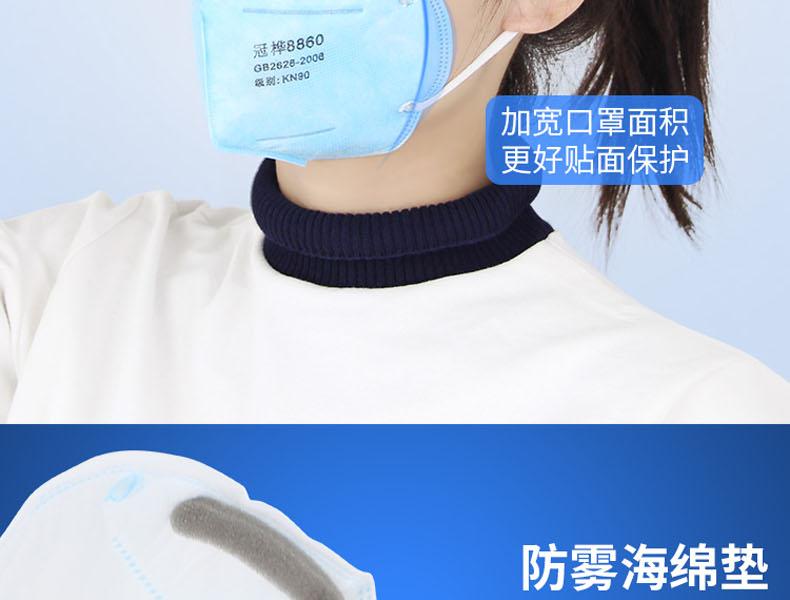 冠樺M-8860V（藍色）帶閥防塵口罩圖11