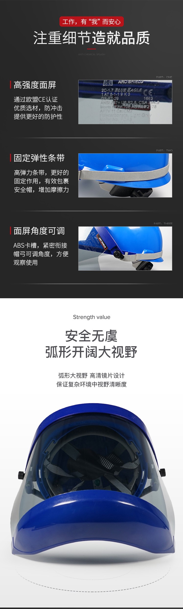 藍鷹FCA8防電弧面屏圖片2