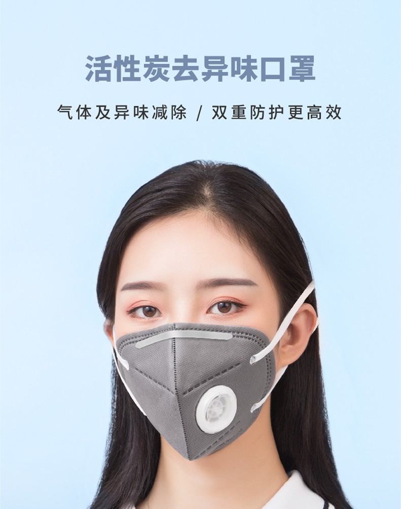 松研9852V活性炭帶閥防塵口罩圖片3