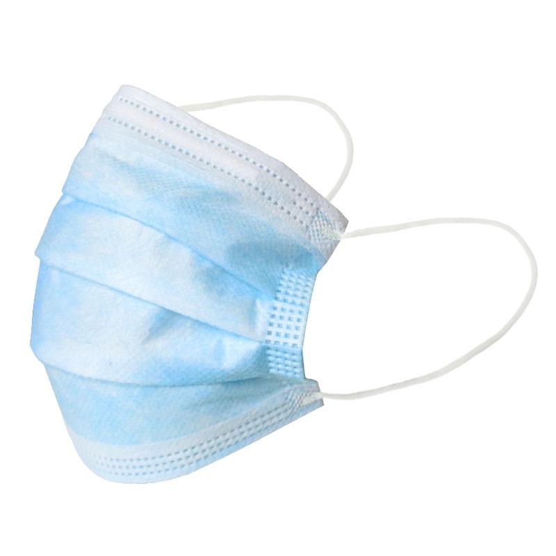 宜舒FE3B藍(lán)色平面三層一次性口罩圖片3