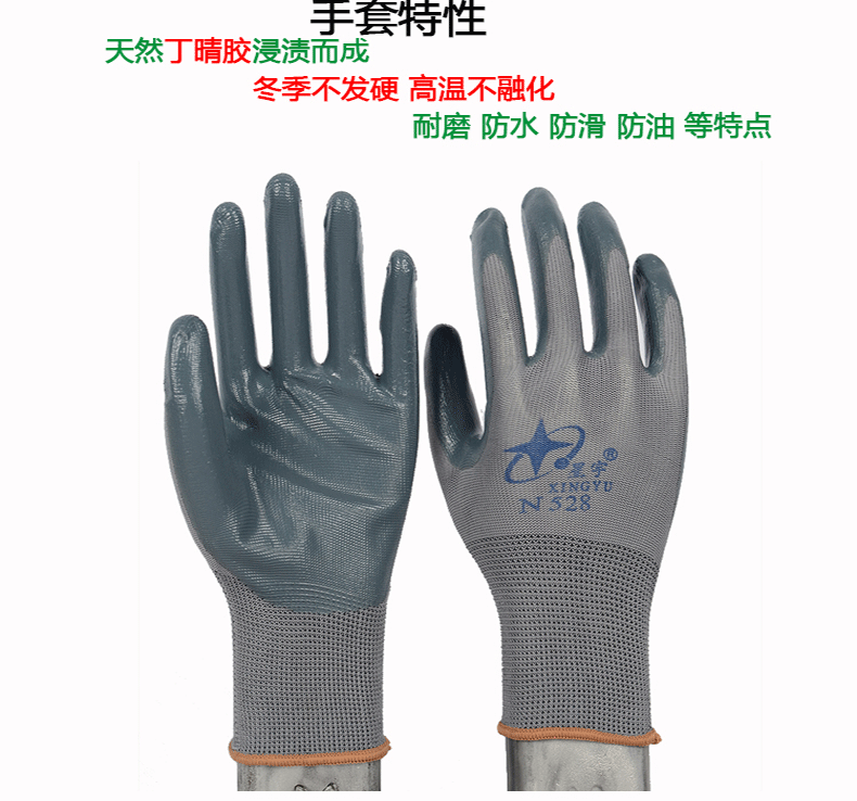 星宇N528尼龍丁腈勞保手套圖片3