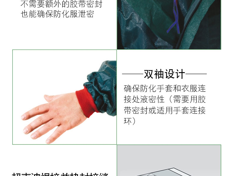 微護佳MC4000GR40-T-99-111-03綠色雙袖連體防護服圖片7