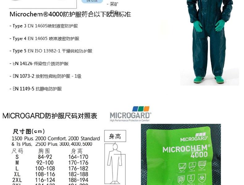 微護佳GR40-T-99-750MC4000綠色長管連接防護服 圖片2