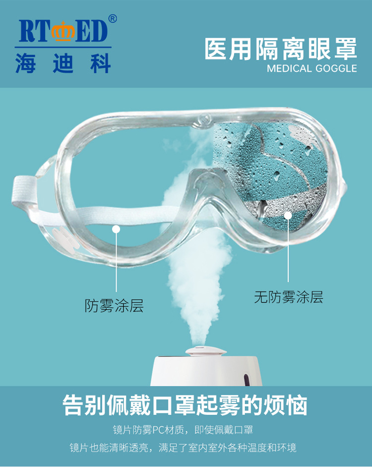 海迪科防霧防噴濺護(hù)目鏡圖片3