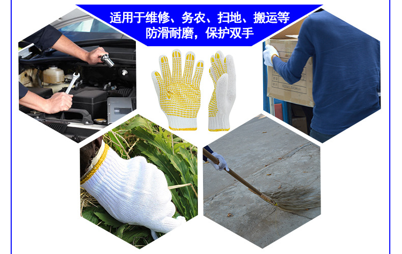 華特黑色防滑勞保手套圖片5