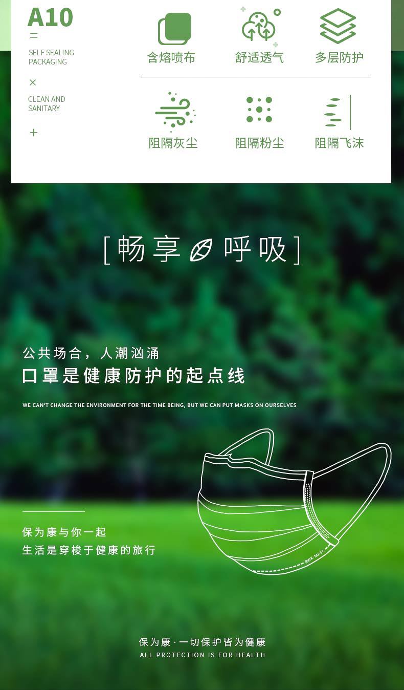 保為康A10一次性防塵口罩圖片2