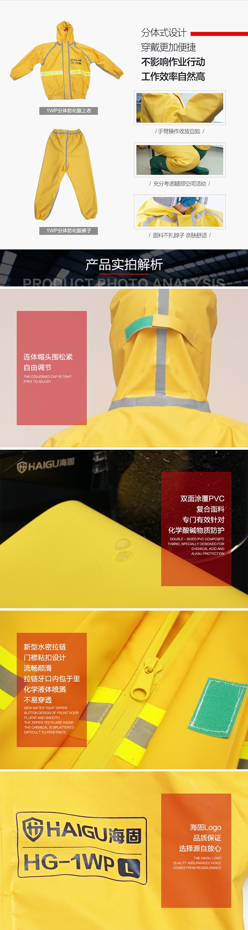 海固分體式半封閉輕型防化服 外置一級(jí)防化服圖片2