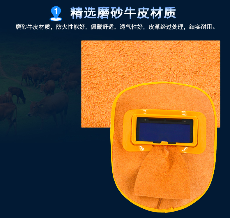 華特牛皮自動變光電焊面罩圖片6