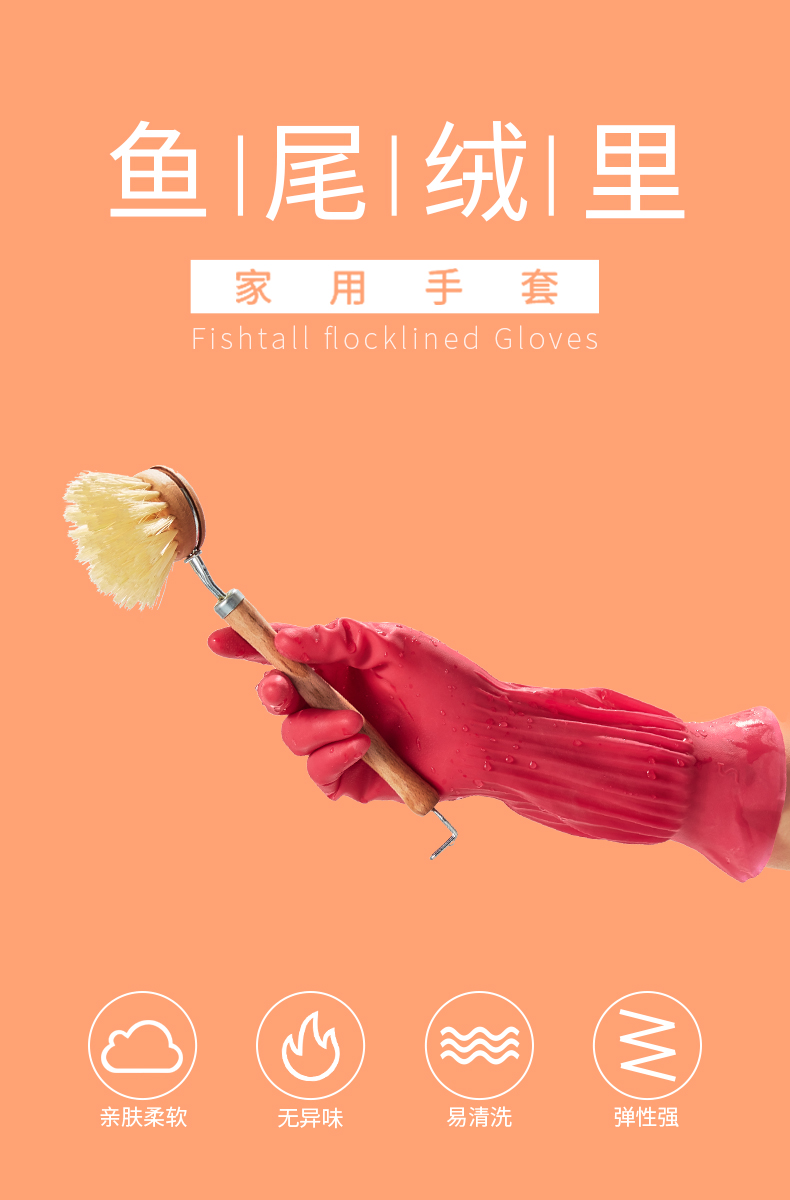 LANON蘭浪WM35魚尾型乳膠手套圖片