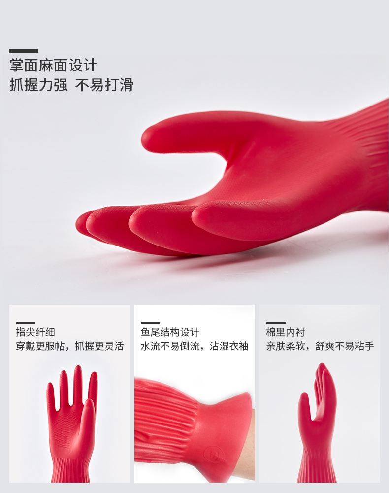 LANON蘭浪WM35魚尾型乳膠手套圖片3