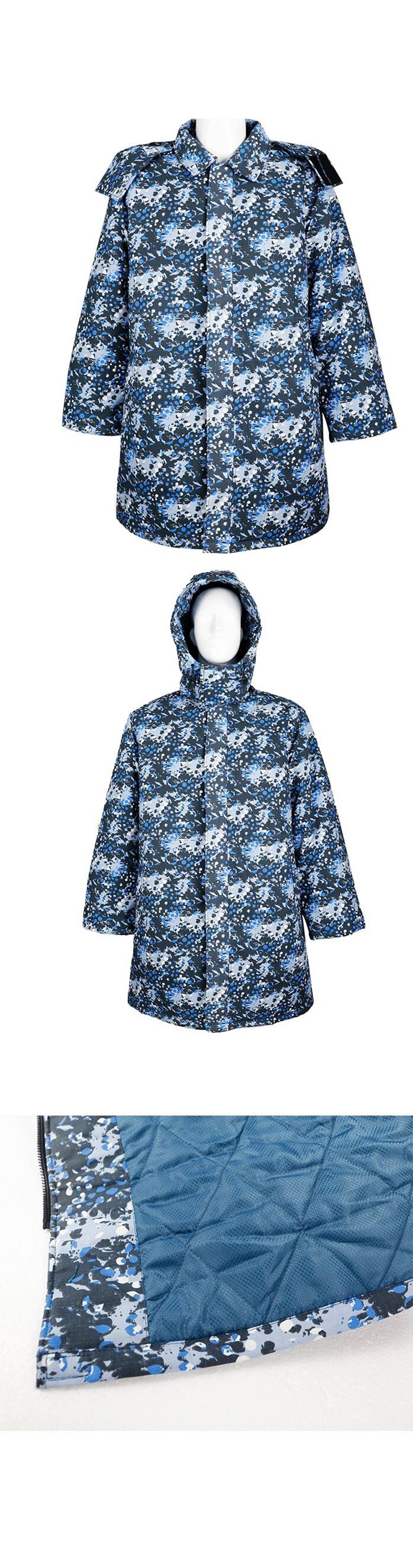3502藍色迷彩棉服勞保工作服圖片2