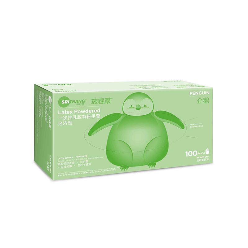 施睿康經(jīng)濟型一次性乳膠有粉手套圖片