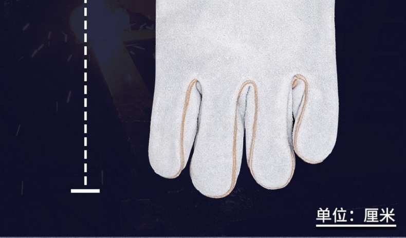 焊獸4154P原色二層拇指加條焊接手套圖片7