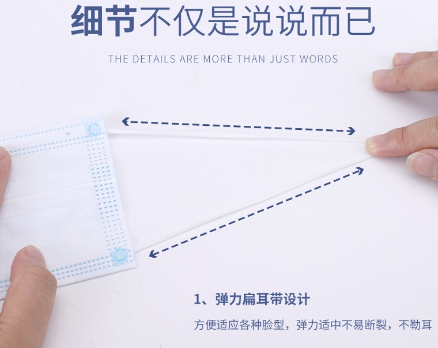 工友1012藍(lán)色一次性口罩圖片1