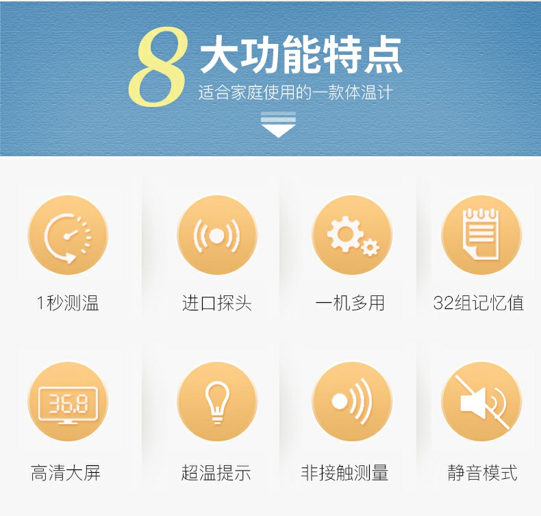 倍爾康JXB-180非接觸式紅外體溫計圖片1