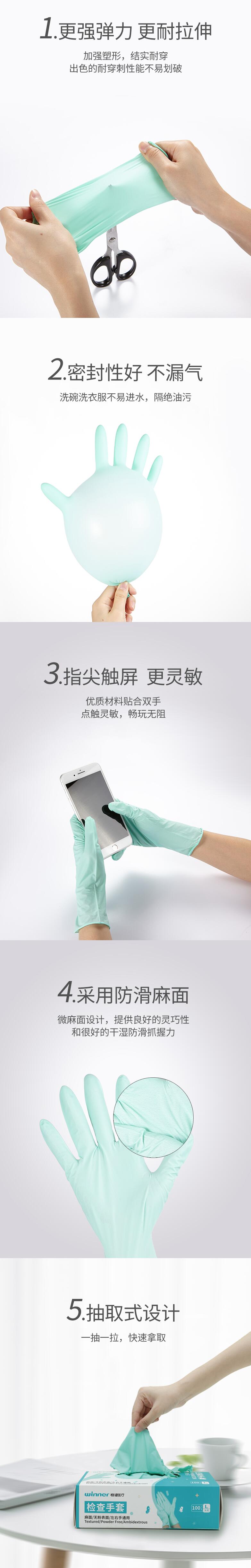 穩健604-007719丁腈醫用手套圖片2