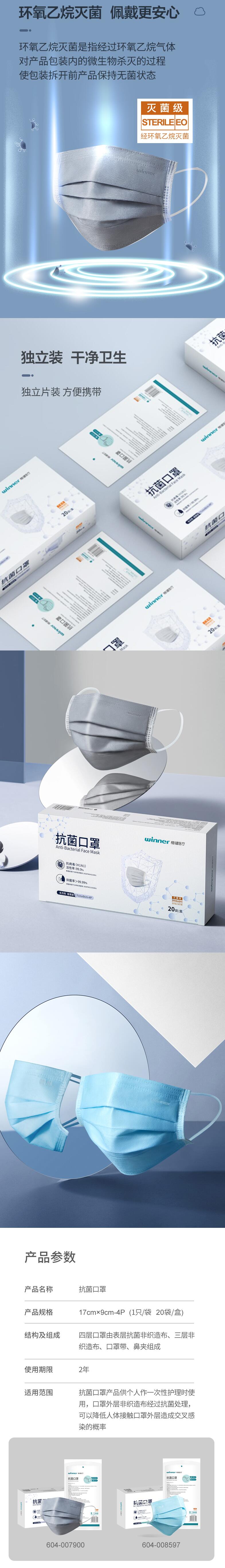 穩健604-007900滅菌級抗菌防塵口罩圖片2