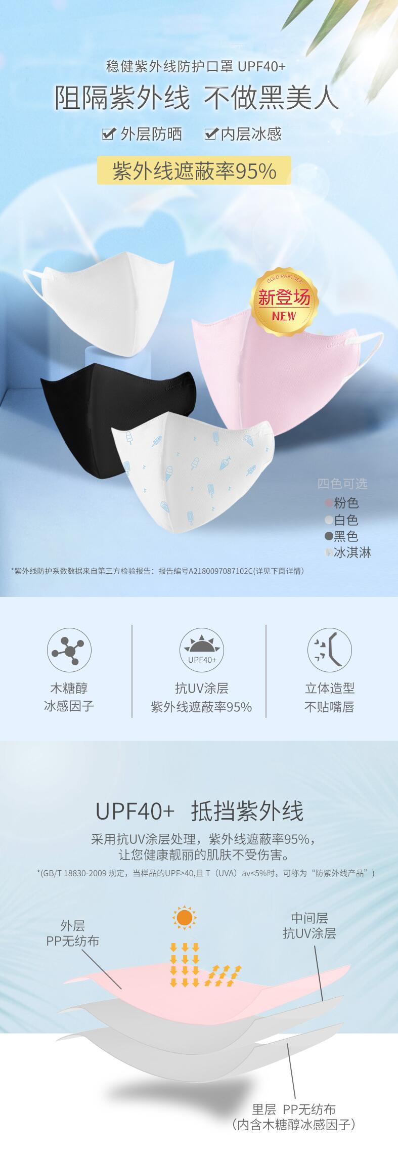 穩健604-006386一次性防曬防塵口罩圖片1