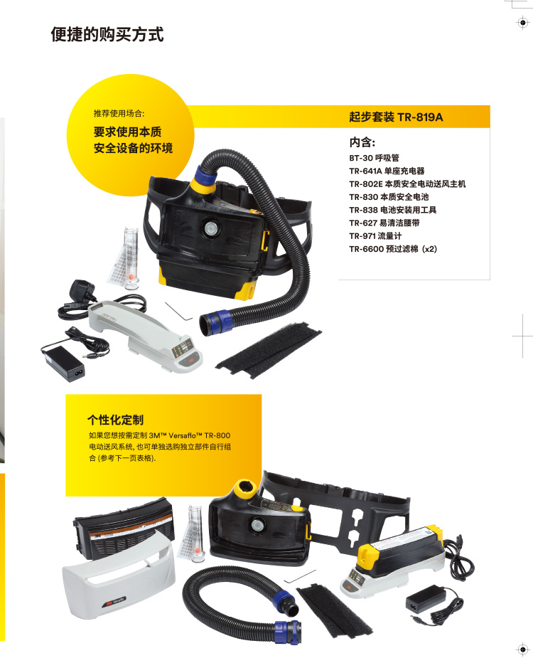 3M TR-819A本質安全電動送風呼吸器套裝圖片4