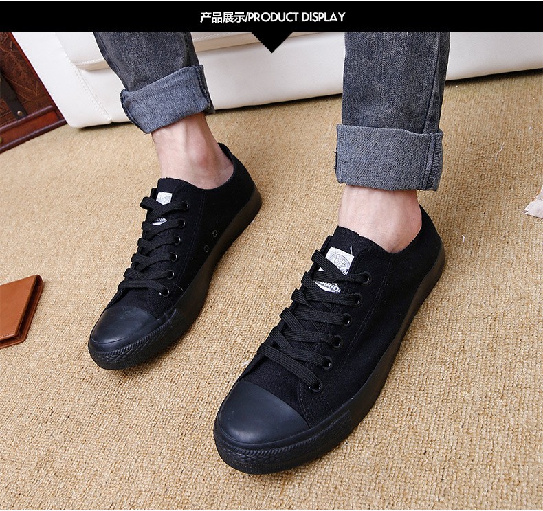 回力WXY-167R黑色低幫帆布鞋圖片11