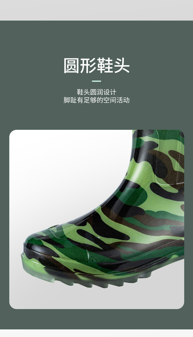 回力807迷彩PVC高筒雨靴圖片5
