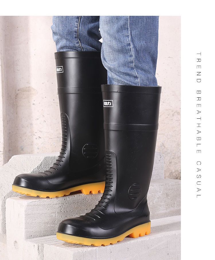 回力029黑色防砸防刺穿雨靴安全靴圖片11