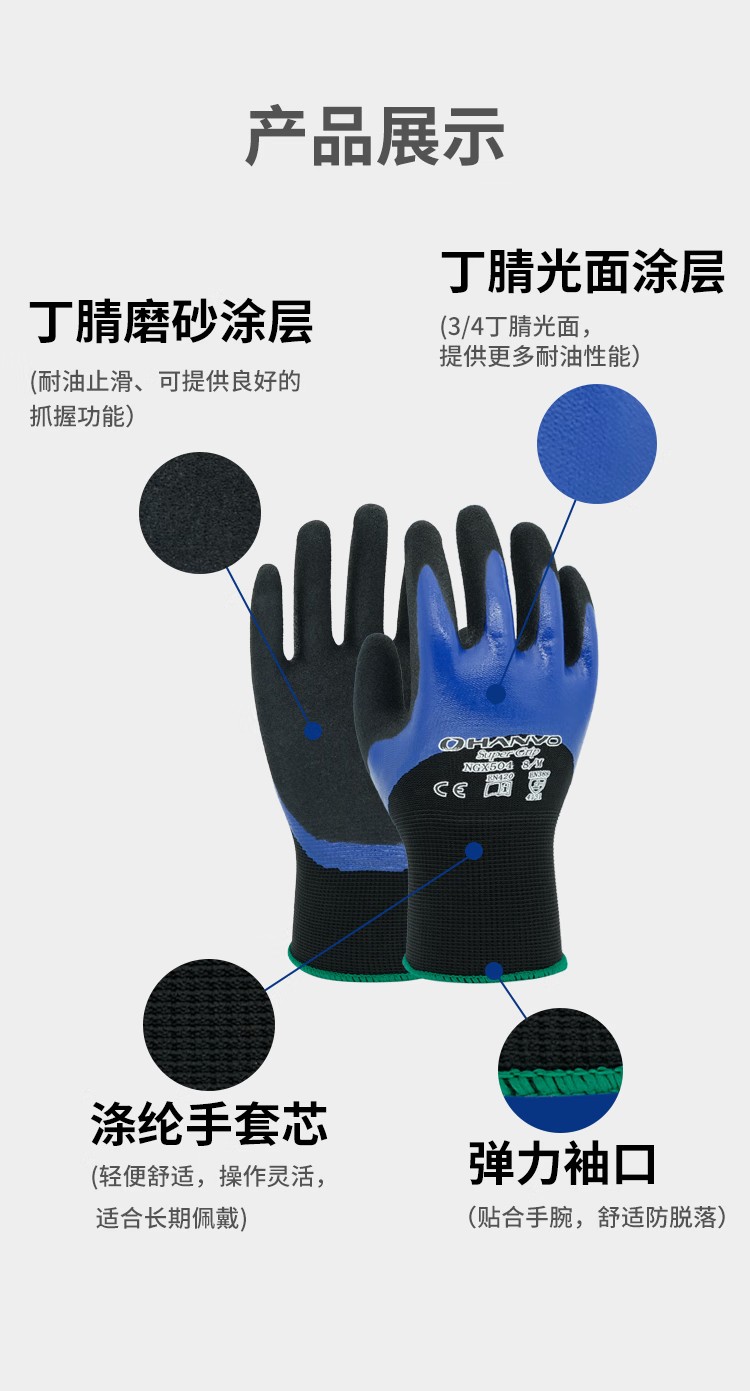 恒輝NGX504防滑耐磨勞保手套圖片3
