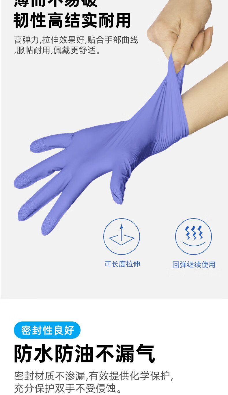 施睿康N900丁腈橡膠檢查手套圖片4