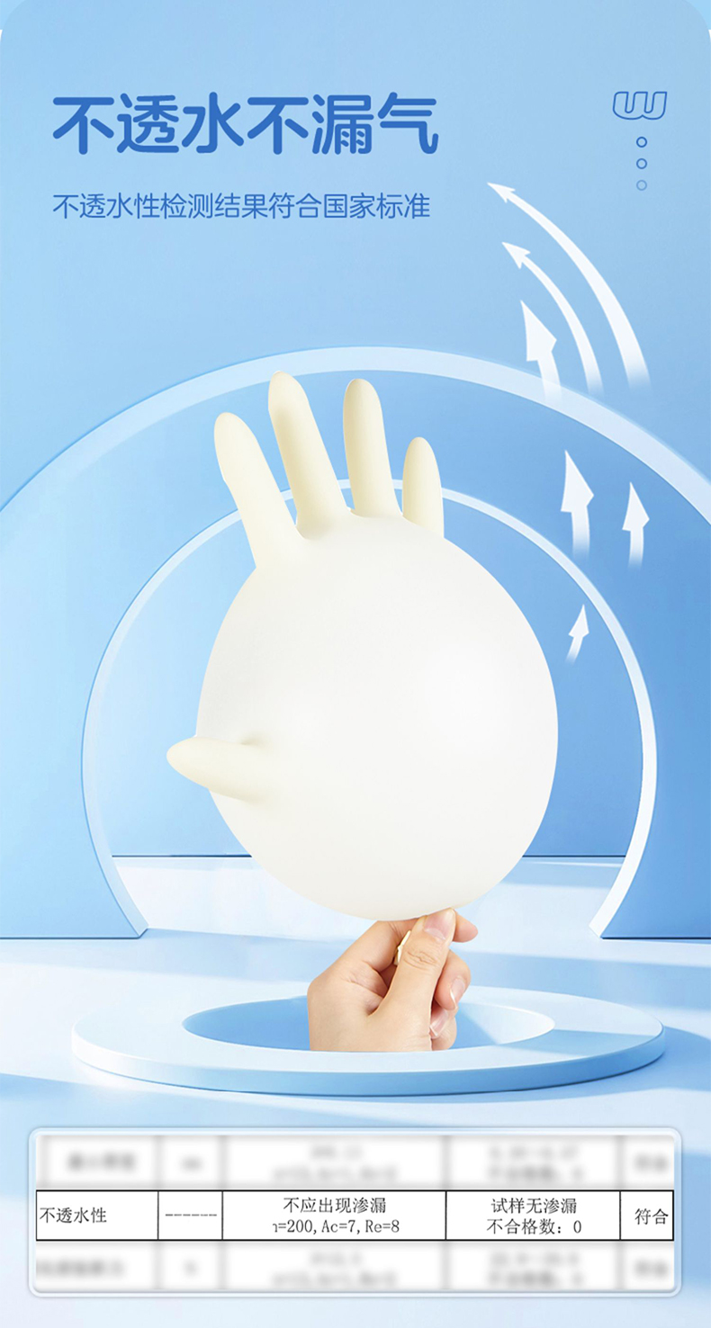 高邦麻面有粉一次性使用非滅菌橡膠外科手套8