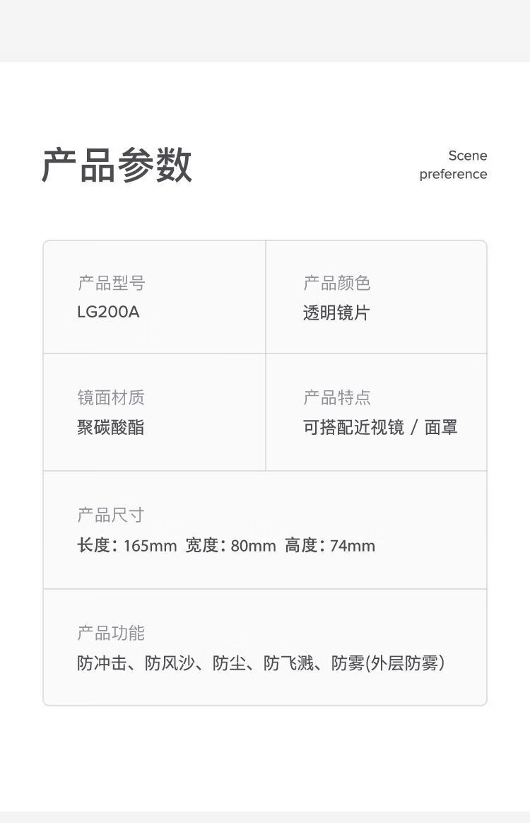 霍尼韋爾200500 LG200A透明防霧護目鏡鏡片圖片12