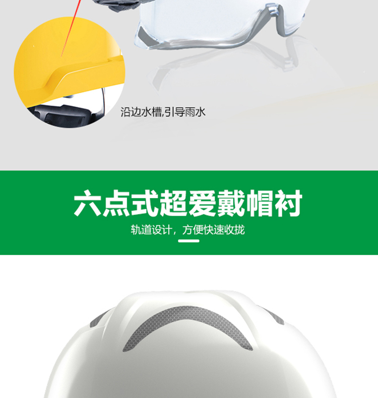 梅思安V-Gard 930內置眼罩防靜電ABS安全帽圖片8