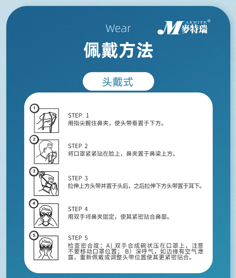 麥特瑞9900OV KN95耳掛頭戴式雙用防塵口罩圖片21